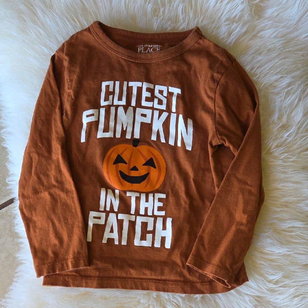 The Children's Place Brown Pumpkin Long Sleeve Tee